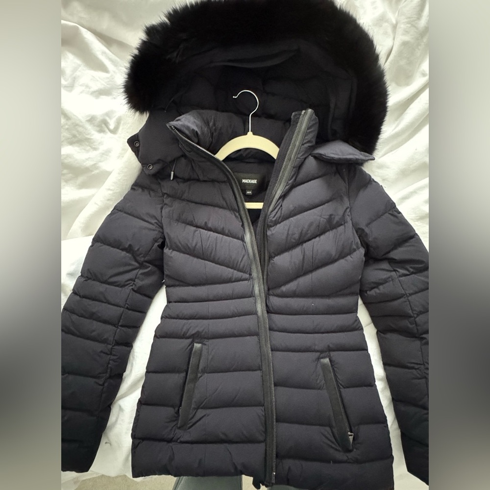 Mackage Navy Blue Down Jacket - Picture 2 of 10